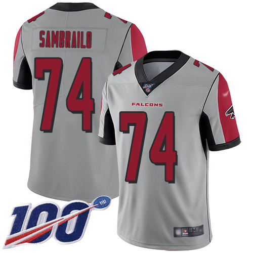 Atlanta Falcons Limited Silver Men Ty Sambrailo Jersey NFL Football #74 100th Season Inverted Legend->youth nfl jersey->Youth Jersey